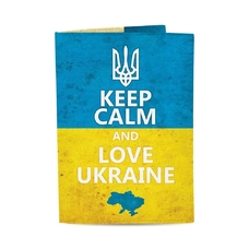 Обкладинка на паспорт «Keep calm and love Ukraine» придбати в інтернет-магазині Супер Пуперс