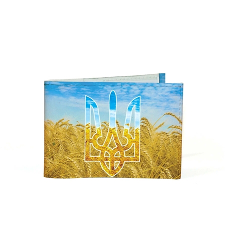 Обложка на удостоверение «Герб на фоні пшеничного поля»