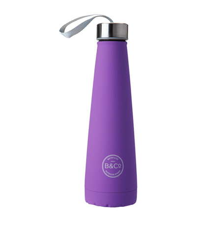 Термопляшка Summit B&Co Conical Bottle Flask Rubberized Dark Violet, 450 мл