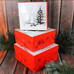 Подарункова коробка «Christmas wood», 19х19 см - уцінка