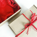 Подарочная коробка «Крафтовая», с красной тишью
