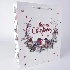 Подарочный пакет «Снегирь», новогодний венок купить в интернет-магазине Супер Пуперс