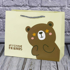 Подарочный пакет «Маленькие друзья (мишка)» 32х26х11 см купить в интернет-магазине Супер Пуперс