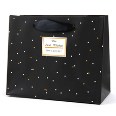Подарунковий пакет «The best wishes» (black), 16x13x7 см придбати в інтернет-магазині Супер Пуперс