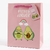 Подарочный пакет с блёстками «Авокадинка» (pink) 23х18х10 см
