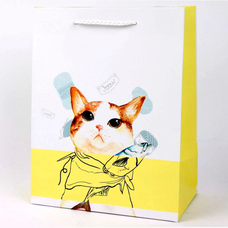 Подарунковий пакет «Котофей» (yellow) 32x26x12 см придбати в інтернет-магазині Супер Пуперс