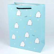 Подарочный пакет «Свинюхи» (blue) 33x25x12 см купить в интернет-магазине Супер Пуперс