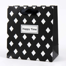 Подарочный пакет «Thank you» (ромбики), 15x14x7 см купить в интернет-магазине Супер Пуперс