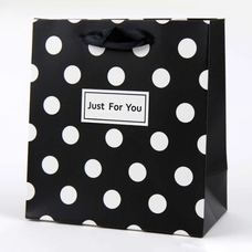 Подарунковий пакет «Thank you» (горошок), 15x14x7 см придбати в інтернет-магазині Супер Пуперс