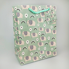 Подарочный пакет «Счастливые слоники» 23х18х10 см купить в интернет-магазине Супер Пуперс