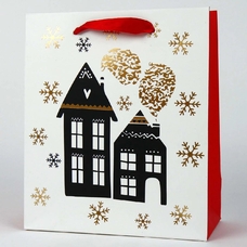 Подарочный пакет «Christmas home»  18x21x8,5 см купить в интернет-магазине Супер Пуперс