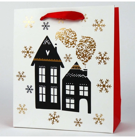 Подарочный пакет «Christmas home»  18x21x8,5 см