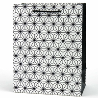 Подарочный пакет «Geometry» (white&black) 23х18х10 см