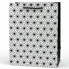 Подарочный пакет «Geometry» (white&black) 23х18х10 см купить в интернет-магазине Супер Пуперс