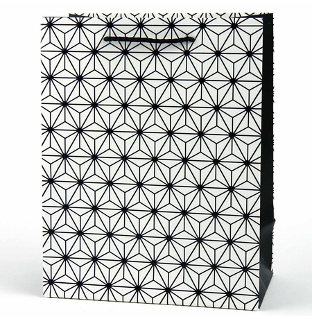 Подарунковий пакет «Geometry» (white&black) 23х18х10 см