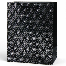 Подарунковий пакет «Geometry» (black&silver) 23х18х10 см придбати в інтернет-магазині Супер Пуперс