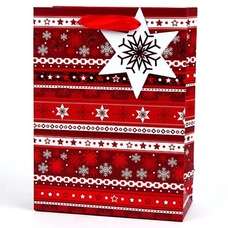 Подарунковий пакет «Christmas snowflakes» 39х30х12 см придбати в інтернет-магазині Супер Пуперс
