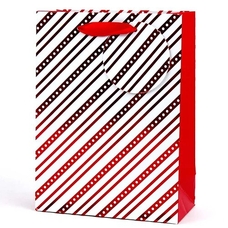 Подарунковий пакет «Christmas lines» 39х30х12 см придбати в інтернет-магазині Супер Пуперс