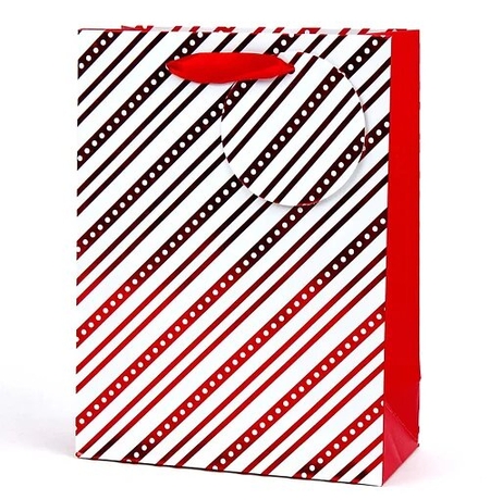 Подарочный пакет «Christmas lines» 39х30х12 см