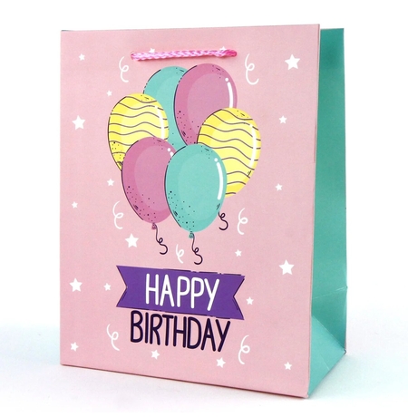 Подарунковий пакет «Happy Birthday» (balloons) 18x23x10 см