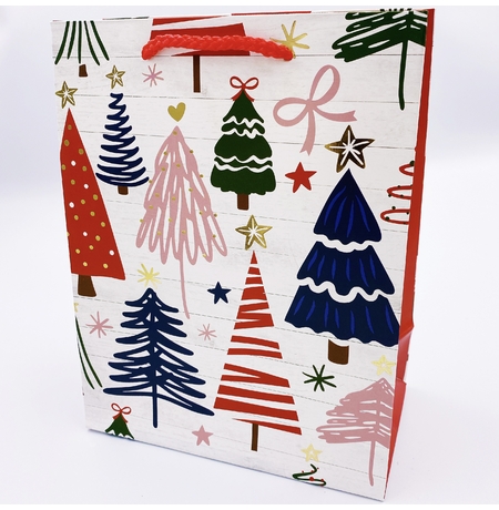 Подарочный пакет «Christmas trees» 23х18х10 см