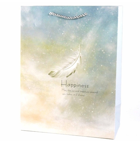 Подарочный пакет «Happiness» (green) 33x25,5x12 см