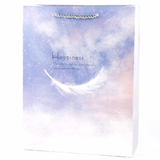 Подарочный пакет «Happiness» (purple) 33x25,5x12 см купить в интернет-магазине Супер Пуперс