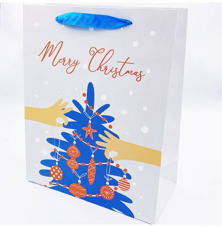 Подарунковий пакет »»Merry Christmas», іграшки 32х26х12 см