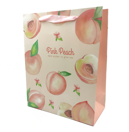 Подарочный пакет «Berries» (peach) 32x26x12 см