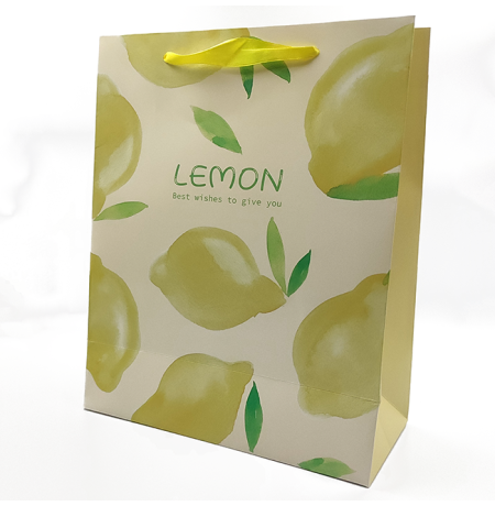 Подарочный пакет «Berries» (lemon) 32x26x12 см