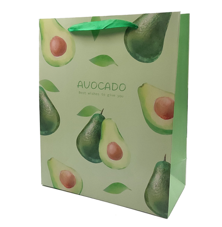 Подарочный пакет «Berries» (avocado) 32x26x12 см