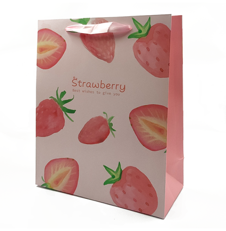 Подарочный пакет «Berries» (strawberries) 32x26x12 см