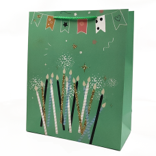 Подарунковий пакет «Happy Birthday» (candles) 32x26x12 см придбати в інтернет-магазині Супер Пуперс