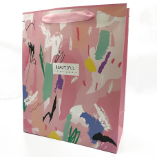 Подарочный пакет «Beautiful for you» (pink) 32x26x12 см купить в интернет-магазине Супер Пуперс
