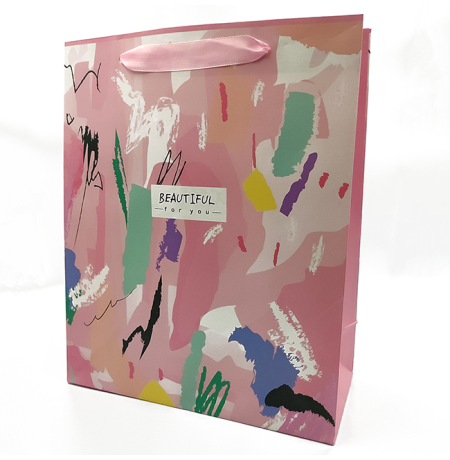 Подарочный пакет «Beautiful for you» (pink) 32x26x12 см
