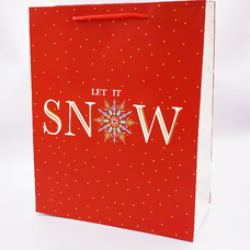 Подарунковий пакет «Let it snow» 32х26х12 см придбати в інтернет-магазині Супер Пуперс