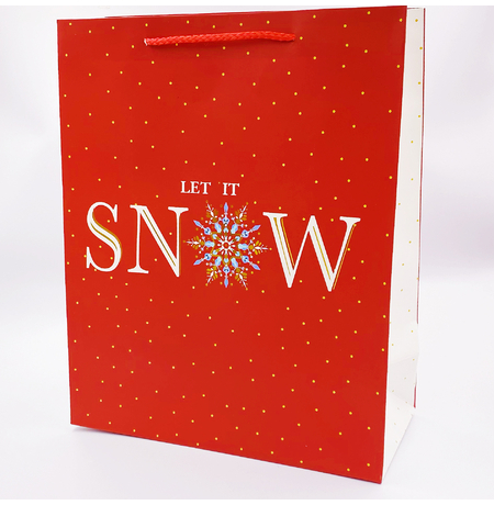 Подарочный пакет «Let it snow» 32х26х12 см