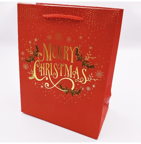 Подарунковий пакет «Merry Christmas» 23х18х10 см