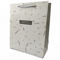 Подарочный пакет «Gift to me» (gray) 32x26x12 см купить в интернет-магазине Супер Пуперс