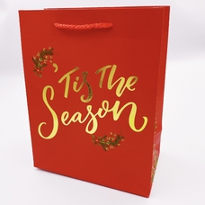 Подарунковий пакет «The season», червоний 23х18х10 см придбати в інтернет-магазині Супер Пуперс