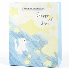 Подарочный пакет «Steppe of stars» (blue) 32x26x12 см придбати в інтернет-магазині Супер Пуперс