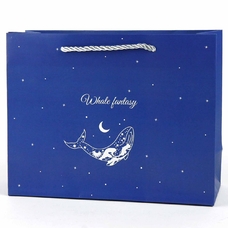 Подарочный пакет «Whale fantasy» (blue) 32х25,5х11,5 см купить в интернет-магазине Супер Пуперс
