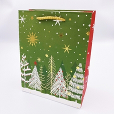 Подарочный пакет «Зимний лес» 23х18х10 см купить в интернет-магазине Супер Пуперс