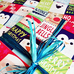 Упаковка в подарочную бумагу «Новогодние пингвины»