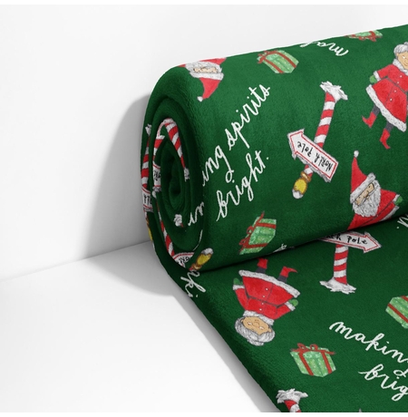 Зелёный новогодний плед Зелёный новогодний плед