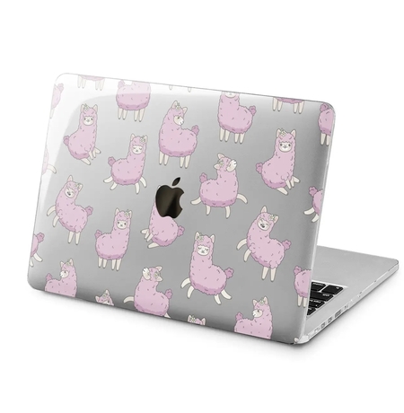 Чохол для Apple MacBook «A pink llama»