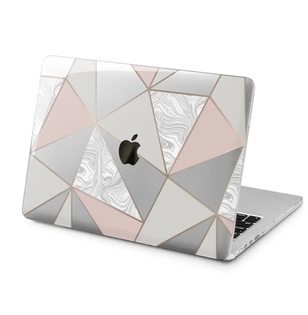 Чохол для Apple MacBook «Triangles, marble»