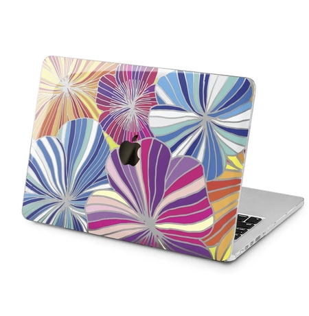 Чехол для Apple MacBook «Striped flowers»