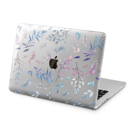Чехол для Apple MacBook «Blue leaves pattern»