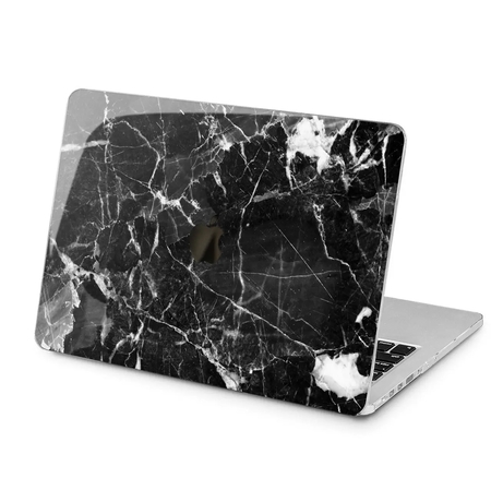 Чехол для Apple MacBook «Black cracked marble»